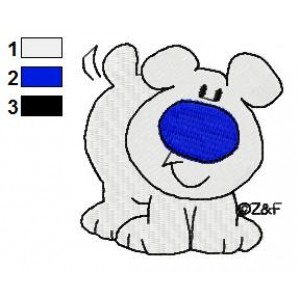 Fuzz the Dog Embroidery Design 02